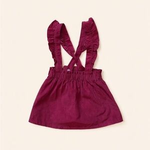 Burgundy/Wine Corduroy Dress Toddler Size 2T | Ruffle Strap